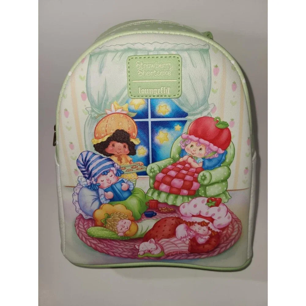 Loungefly Strawberry Shortcake Slumber Party Mini Backpack Light Green NEW
